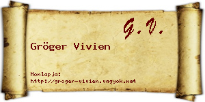 Gröger Vivien névjegykártya